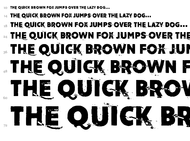 Amateur font waterfall